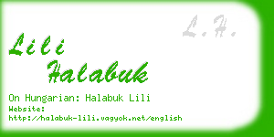 lili halabuk business card